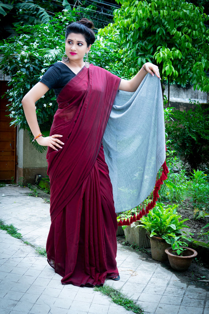 Banarasi Semi Georgette Silk Saree - Beige, Maroon, Sea Blue -Green, O –  Phulari