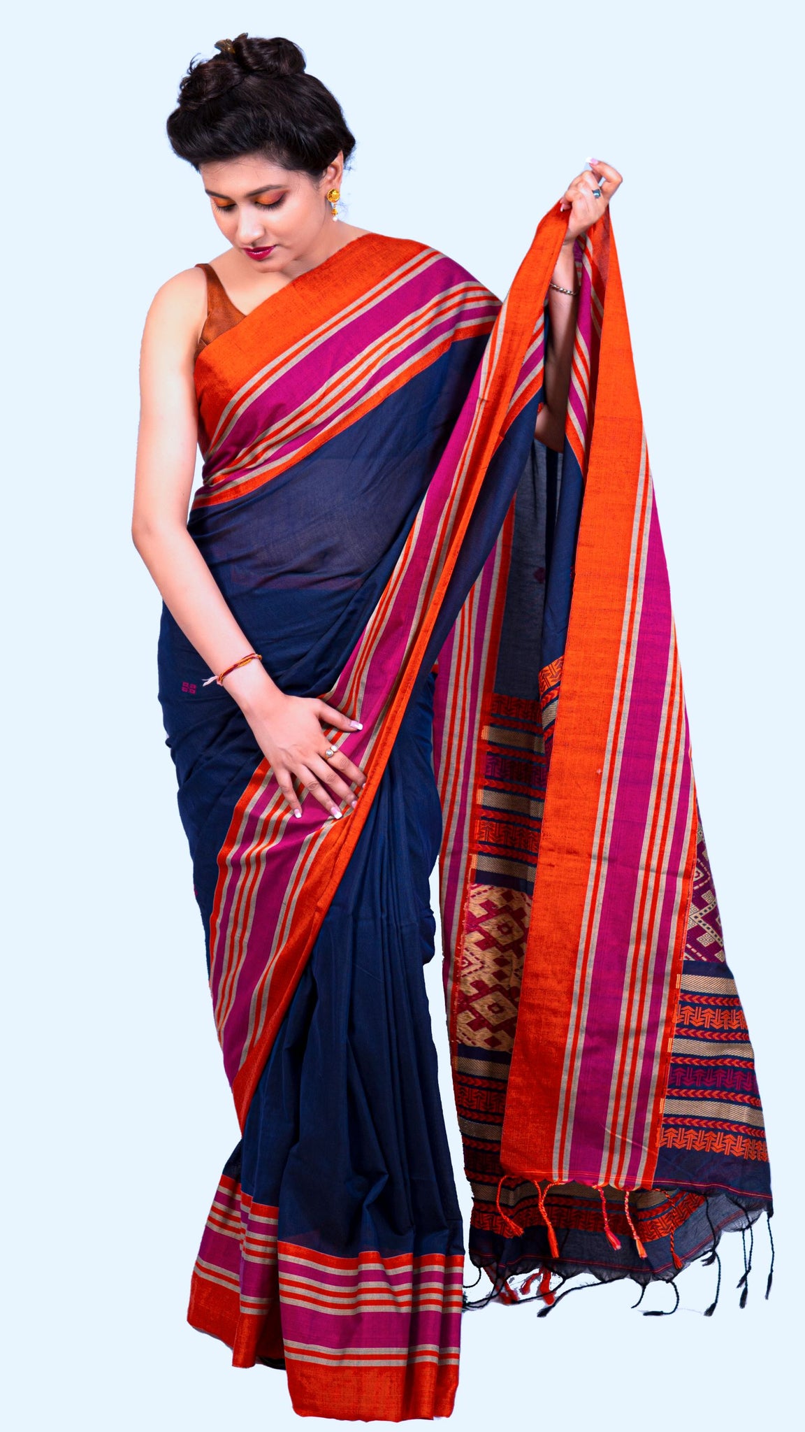 Buy Indian Fashionista Women's Manipuri Cotton Silk Saree with Blouse Piece  Online at Low Prices in India - Paytmmall.com