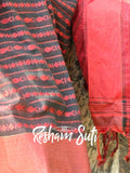Begampuri Cotton Black Red Saree - Saawariya