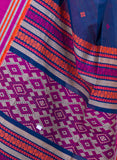 Handloom Pure Cotton Ethnic Motifs Purple Saree -  La Violetta