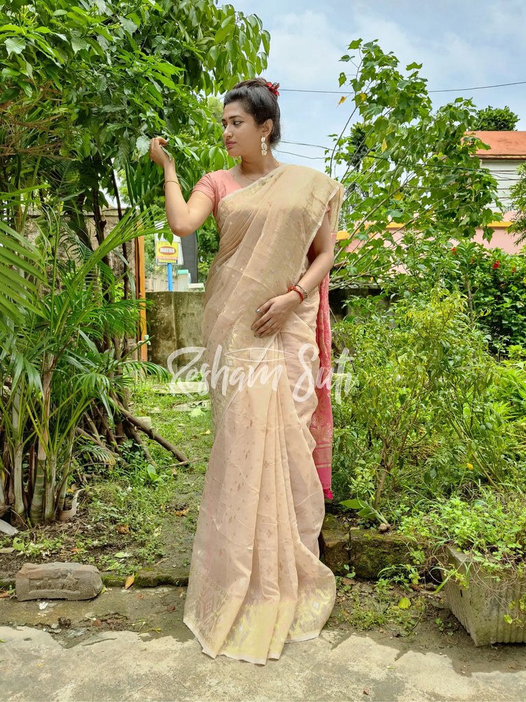 Buy Party Wear Saree - Gold Beige Thread & Multi Sequins Work Saree –  Empress Clothing